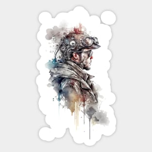 Steampunk Water Colour Man - V1.01 Sticker